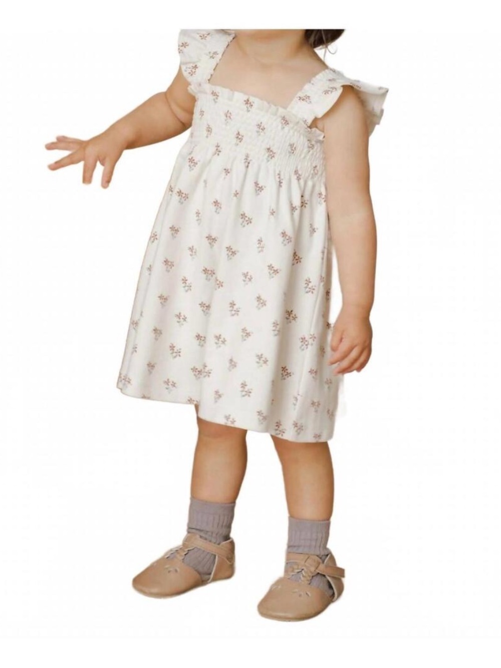 NEW QUINCY MAE smocked dress in flower 6-12 months